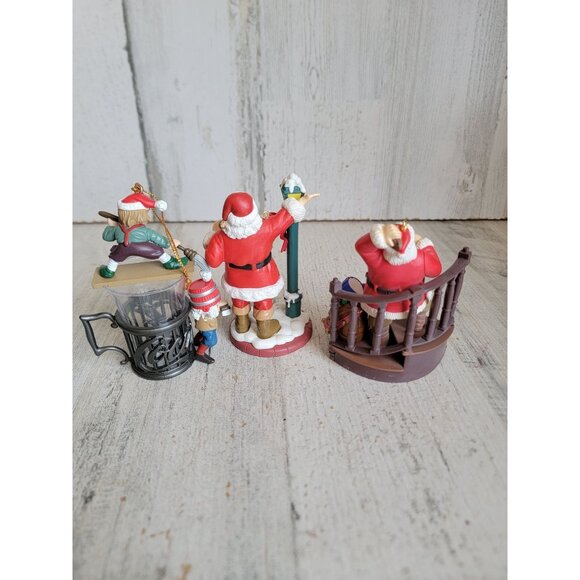 Coca-Cola Santa Claus elf helper variety ornament Xmas set - Picture 5 of 10